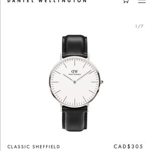 Daniel Wellington. Black leather. Box included!